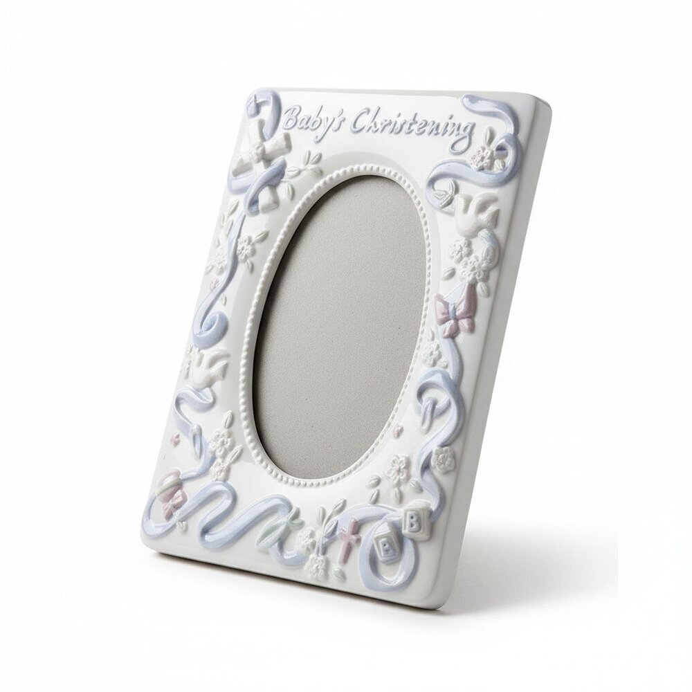 Baby's Christening Photo Frame by Russ